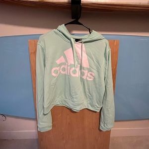 Cropped sweatshirt blue/green